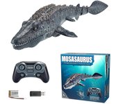 Simulaciones de barco a control remoto Dinosaurio - Mosasaurus RC Barco con agua pulverizada, 2.4 GHz RC Dinosaurio eléctrico de juguete lancha ráp...