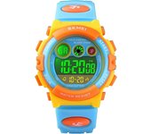 Reloj deportivo digital para niños y niñas, relojes al aire libre casuales multifunción electrónicos impermeables para niños, 7 Co