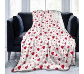 Acuarela corazones y puntos fondo manta manta ultra suave cálida toda la temporada mantas de vellón decorativas para cama silla coche sofá sofá dor...