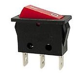 Velleman Interruptor basculante de potencia 10A-250V Spst encendido-apagado - Con luz de neón roja