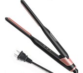 Barsinfi pol Plancha Pequeña para Pelo Corto, Lápiz Plancha Ajustable en Temperatura Calentamiento Rápido, Plancha Alisadora para Barba Doble Volta...