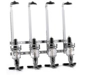 Kabalo acero inoxidable 4 botella óptico pared montaje soporte dispensador Bar Butler para alcohólico bebidas licores - whisky, Ron, Vodka, Gin