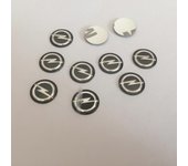 Opel Astra Mokka Insignia Zafira Corsa Tigra Coche Mando a distancia Emblema Insignia Pegatina Reemplazo de pegatina (10 piezas, 14 mm)