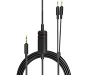 Cable de conector para auriculares estéreo para la línea de reemplazo de auriculares Beyerdynamic MMX300 Negro