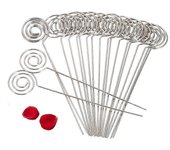 50 x alambres de metal titular de tarjeta de visita Memo foto papel nota clip soporte DIY Craft Home, redondo plata