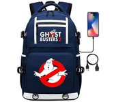 Ghostbusters impreso USB Youth Student Schoolbag: mochila masculina y femenina para viajes casuales 9