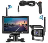 Monitor de 7 pulgadas Cámara de respaldo de vista trasera inalámbrica Sistema de visión nocturna para automóvil Rv Camión Autobús - JV