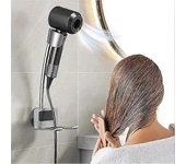 Soporte para secador de pelo montado en la pared, soporte de envoltura de aire de aluminio con pegamento, soporte para secador de pelo ajustable y ...