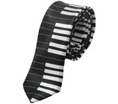 Teclas de piano blancas y negras para hombre Corbata-Yvan negro/blanco 1