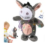 Juguetes de peluche de burro, juguetes de peluche de animales parlantes, juguetes animados interactivos eléctricos, juguetes de peluche de burro, j...