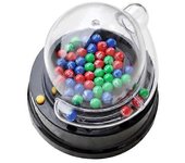 1 Set Electric Lottery Machine Party Mini Lotto Games Machine Jackpot Machine Negro 12X10.7X10.7CM