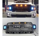 Modificado para F150 Malla de parrilla para F-150 2018 2019 2020 Parachoques delantero estilo raptor Parrilla superior de carreras Parrilla Parrill...