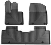 para Xpeng G9 Alfombrillas de coche Almohadilla del maletero TPE 3D Alfombrilla para pies Juego de bandeja impermeable e inodoro NEGRO G9 FM LHD 3pcs