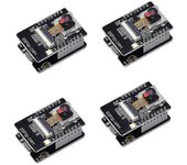 4-pack Esp32-cam Wifi Bluetooth Board Esp32-cam-mb -usb a puerto serie Ch340g con cámara Ov2640 Mo Negro
