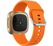 Para correa de reloj de silicona Fitbit Versa 4/Sense 2 Correa de repuesto deportiva suave con hebilla Naranja Style B Fitbit Versa 4