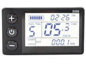 S866 Pantalla LCD de bicicleta eléctrica E-Bike Panel de control de medidor de pantalla de scooter eléctrico con resistente al agua Negro