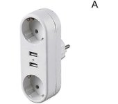 Adaptador de enchufe de pared de tierra de la UE Convertidor de toma de corriente de extensión de enchufe 3500W