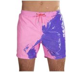 Magic Color Changing Beach Shorts Quick Dry Swimming Trunks For Adults And Kids Z Rosa S