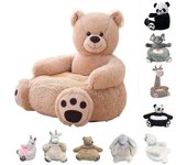 Silla de sofá de peluche para niños, osito de peluche esponjoso osito de peluche-esponjoso