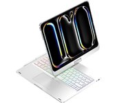 Para iPad Pro 13 (2024) Trackpad Teclado retroiluminado con funda para tableta Multicolor Style B