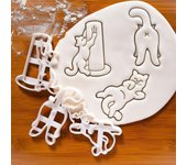 Unbrand Cortadores de galletas para gatos 3 piezas, Cortadores de galletas de molde de galletas lindos, Cortadores de galletas artesanales para hor...