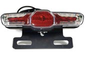 Luz trasera de bicicleta eléctrica con señal de giro y luz de freno compatible con luz de freno de 12-80 V para Color de la foto