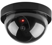 Cámara de seguridad inalámbrica ficticia Vigilancia doméstica Cúpula falsa Modelo CCTV Interior Exterior Falso Hemispher