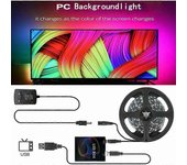Rtroclairage TV LED, Eclairage TV Strip, cran TV et moniteur PC, Rtroclairage TV 3M, 30 lámparas par mtre