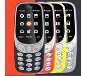 Nuevo teléfono 3310 - Teléfono de bar no inteligente para personas mayores con doble SIM, caracteres ruidosos de 2,4 pulgadas yellow