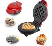 Mini Waffle Maker, Round Waffle Maker, Waffle Machine, Mini Individual Waffle Maker Small Waffle Maker Waffle Maker con revestimiento antiadherente...