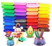 Ersam 36 colores Arcilla seca al aire Arcilla ultra ligera y seca al aire para niños Modelado no tóxico y ecológico Arcilla mágica