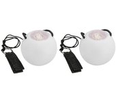 2 piezas Led Poi Balls Glow Poi Balls Led Glow Toy Balls Strobe Spinning Ball para niños adultos Blanco
