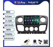 Redkid T8 para Renault Master Nissan NV400 Opel Movano 2010 - 2021 Coche Radio Multimedia Reproductor de vídeo Navegador GPS Android Auto DVD T5 Pr...