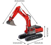 Zdiqing juguetes para niños Juguete Juguete Coche Excavadora Modelo Juguete Ingeniería Coche Juguete Simulación Ornamento Excavadora Ingeniería Die...