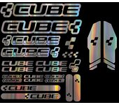 Para calcomanías de vinilo universales CUBE Bicicleta de montaña Ciclismo MTB pegatinas ~ 7713
