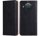 Para Nokia X10-X20 Funda de cuero magnética de color sólido para teléfono móvil negro Style E Nokia X10 5G