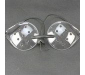 Máscara ocular transparente porosa, parches oculares de plástico de 9 orificios, protección ocular cómoda y transpirable porosa con cuerda telescóp...