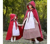 2024 Cuento de hadas Caperucita Roja Disfraz de actuación Disfraz de Halloween Drama Actuación escénica Disfraz de padre e hijo-AM 175cm