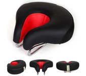 Sillín de bicicleta Sin nariz Sillín de bicicleta Bicicleta de montaña engrosada Super Soft Cushio Rojo