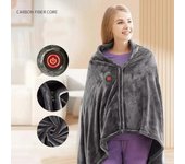 Manta térmica de tela facial de invierno Manta de cubierta de chal calefactor USB Manta eléctrica cálida de oficina en casa multicolor