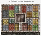 Tapete de mesa de tapete de juego grande personalizado HeroQuest 815x650 con bordes cosidos (alfombrilla de ratón grande) Almohadilla de juegos de ...