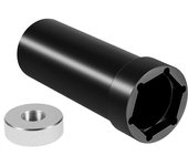 Para 1936-2006 TC88 Llave de vaso doble 1 7/8 pulgadas con unidad de 1/2 pulgada, llave de rueda dentada de herramienta de vaso Thr BlackSilver