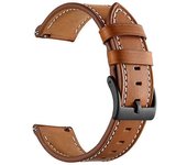 Para Garmin Forerunner 265/255 22mm Correa de reloj de costura Correa de cuero de vaca genuina Multicolor Style A