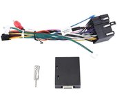 Adaptador de enchufe de arnés de cableado de alimentación de cable CANBus de radio Android para coche con decodificador de bus CAN para 147 159 Negro