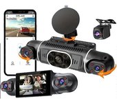 Dash Cam de 4 canales para coches, 4 * 1080P WIFI APP Control 360Degree 3 pulgadas Car DVR