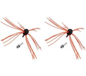 2X Limpieza de cepillo de barrido eléctrico de chimenea Secador de caldera de chimenea industrial flexible Naranja