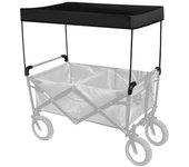 Toldo para toldo para accesorio de vagón de jardín Cubierta de sombrilla Accesorios para carros de carros Camping al aire libre Negro