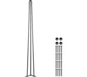 Succebuy 4 piezas de 36 "patas de mesa de horquilla de acero 3 varillas muebles pata de mesa de café bricolaje