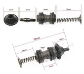 19mm 19rcs Pistón de freno Kits de reparación de émbolo Motocicleta Cilindro maestro Equipos de pistón Accesorios de reparación Moto Embrague Bomba...