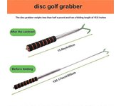 Disc Golf Retriever Telescoping Disc Golf Durable Stainless Steel Disc Golf Retrieving Device Retri verde